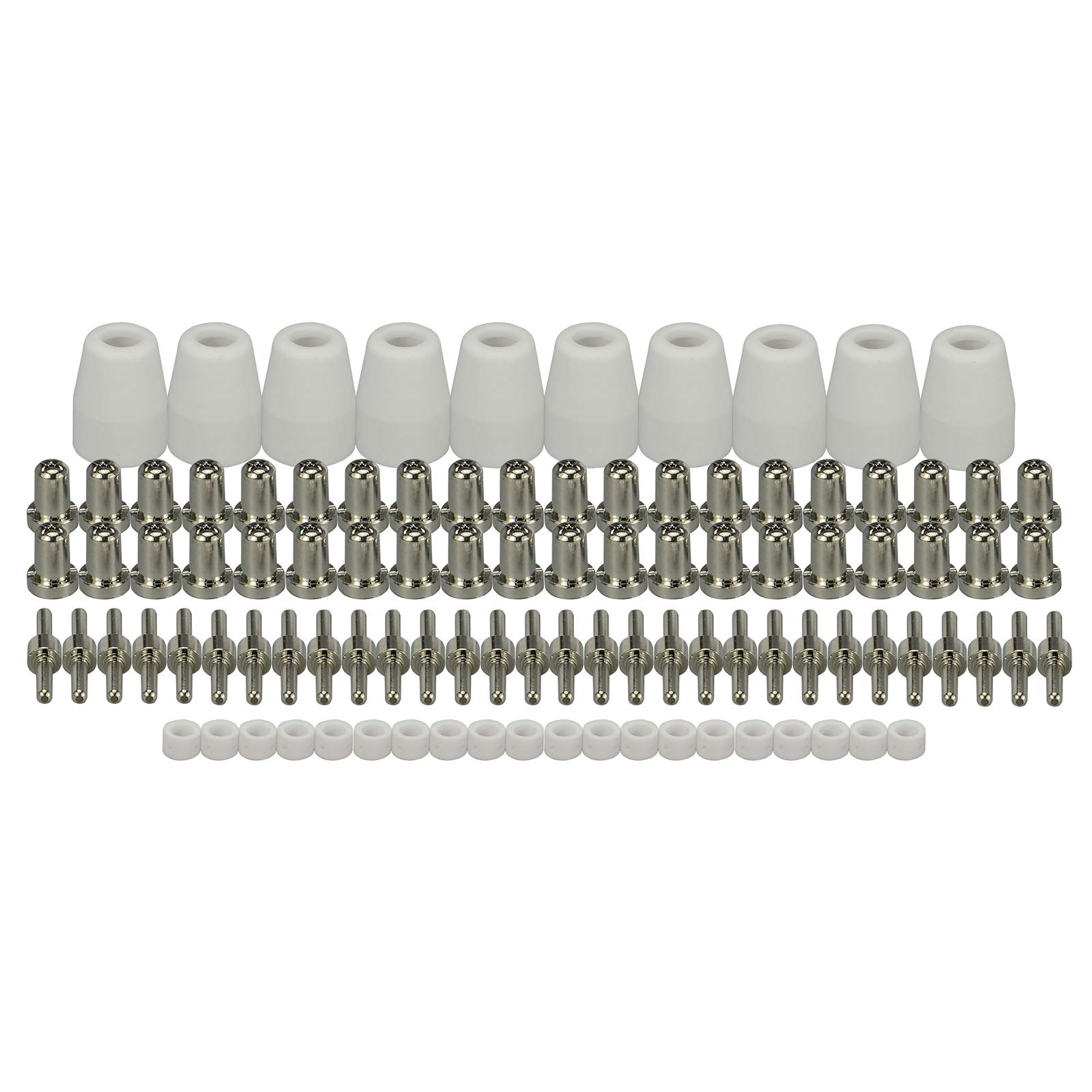 100pcs LG-40 PT-31 Plasma Cuter Torch Consumables KIT Extended Nickel-Plated