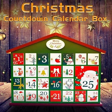 Regali Di Natale Giocattoli.Castello Di Caramelle Di Natale Giocattoli Educativi Scatola Di Caramelle Scatola Di Calendario Per Conto Alla Rovescia In Legno Scatola Di Immagazzinaggio Per Regali Di Caramelle Per Bambini Casa Amazon It Casa E