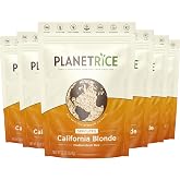 Planet Rice Sprouted Blonde GABA Rice, Gluten Free, 22 oz 6-Pack | White Rice Alternative, 6 Individual 22 oz Bags; Softer, Kid-Friendly, Lower-Arsenic; Whole Grain, GABA; California
