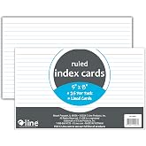 C-Line 5 x 8 Ruled Index Cards, White, 25/Pack (49907)