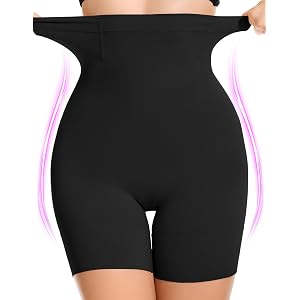 SIMIYA Shapewear Tummy Control Shorts for Women High Waisted Under Dresses | 5-IN-1 Body Shaper Seamless Underwear Shape Wear