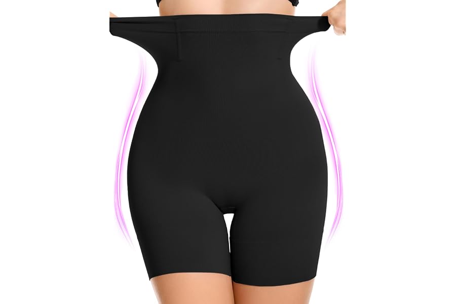SIMIYA Shapewear Tummy Control Shorts for Women High Waisted Under Dresses | 5-IN-1 Body Shaper Seamless Underwear Shape Wear Compression Slip Short Girdle Boyshort Panties