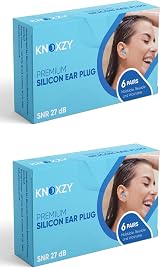 KNOXZY Silicone Ear Plugs for Sleeping 27dB SNR Pack of 2