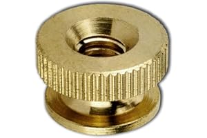 S-D-S SCREW Brass Knurled Thumb Nuts Lock Nuts for Wheels Super S Round and Round Super Deal Pack Knurled Thumb Knurled Nuts Thumb Nut Brass 8-32 (25 Pcs) Super-Deals-Shop