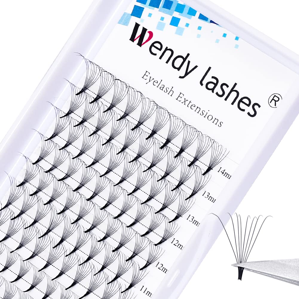 Premade Fans Eyelash Extension 8D D Curl 0.07mm Mixed Length 8-14mm Pre Made Fan Russian Volume Lashes Middle Tap Premade Volume Lash Extensions(8d-0.07-d-mix8-14) — image 1