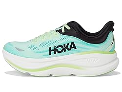 Hoka Men's Bondi 9 Sneaker, Luna Moth/Blue Spark, 16
