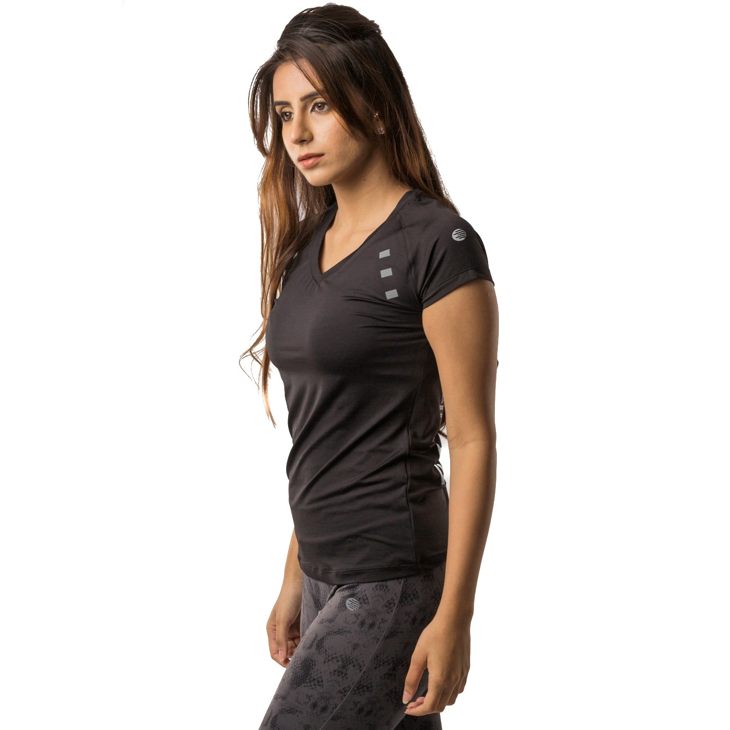 women's v-neck hyperstretch ftns tee by athlete