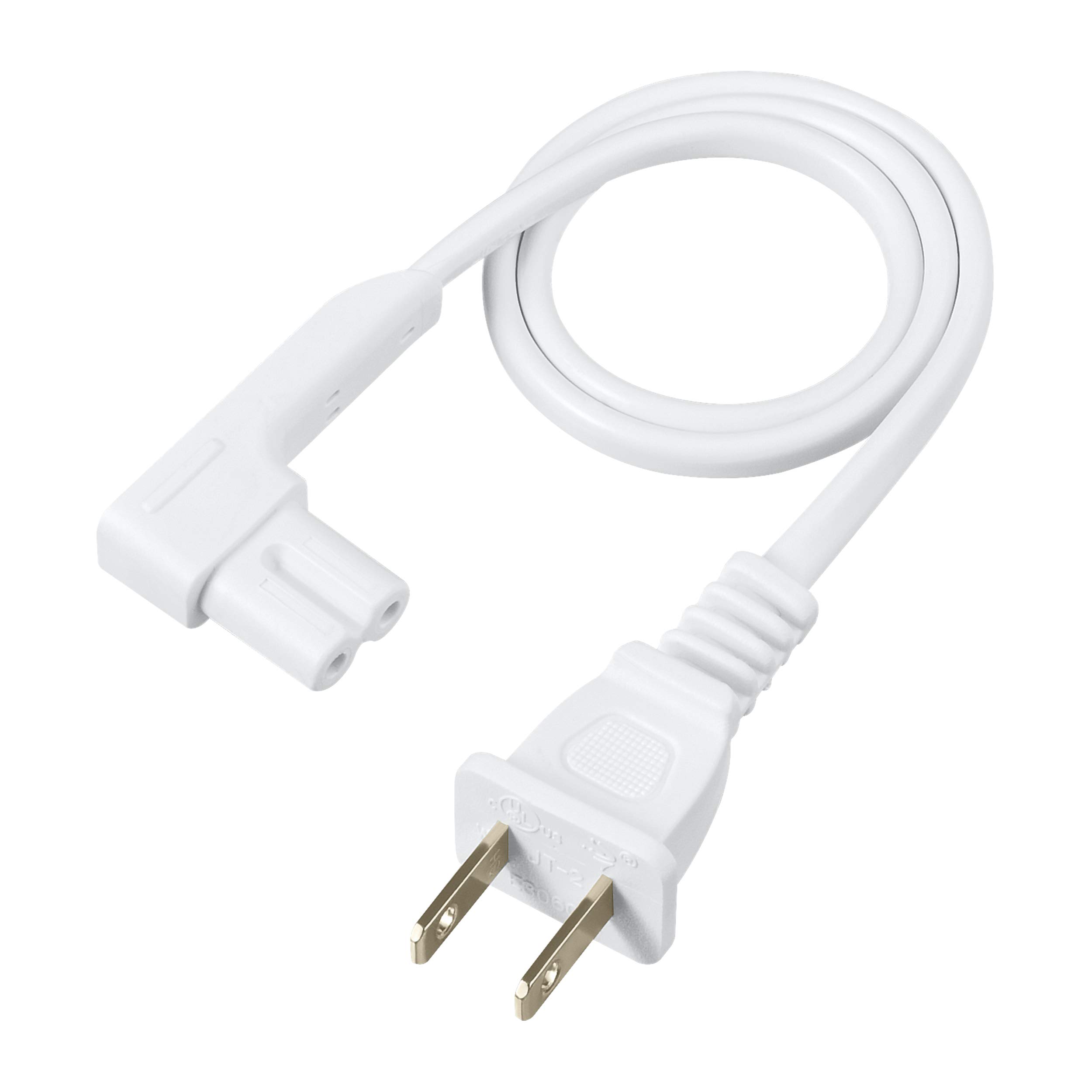 Photo 1 of Vebner 19.5in Power Cord Compatible with Sonos One, Sonos One SL, Sonos Play-1 Speakers - Power Plug Cable (Short, White)