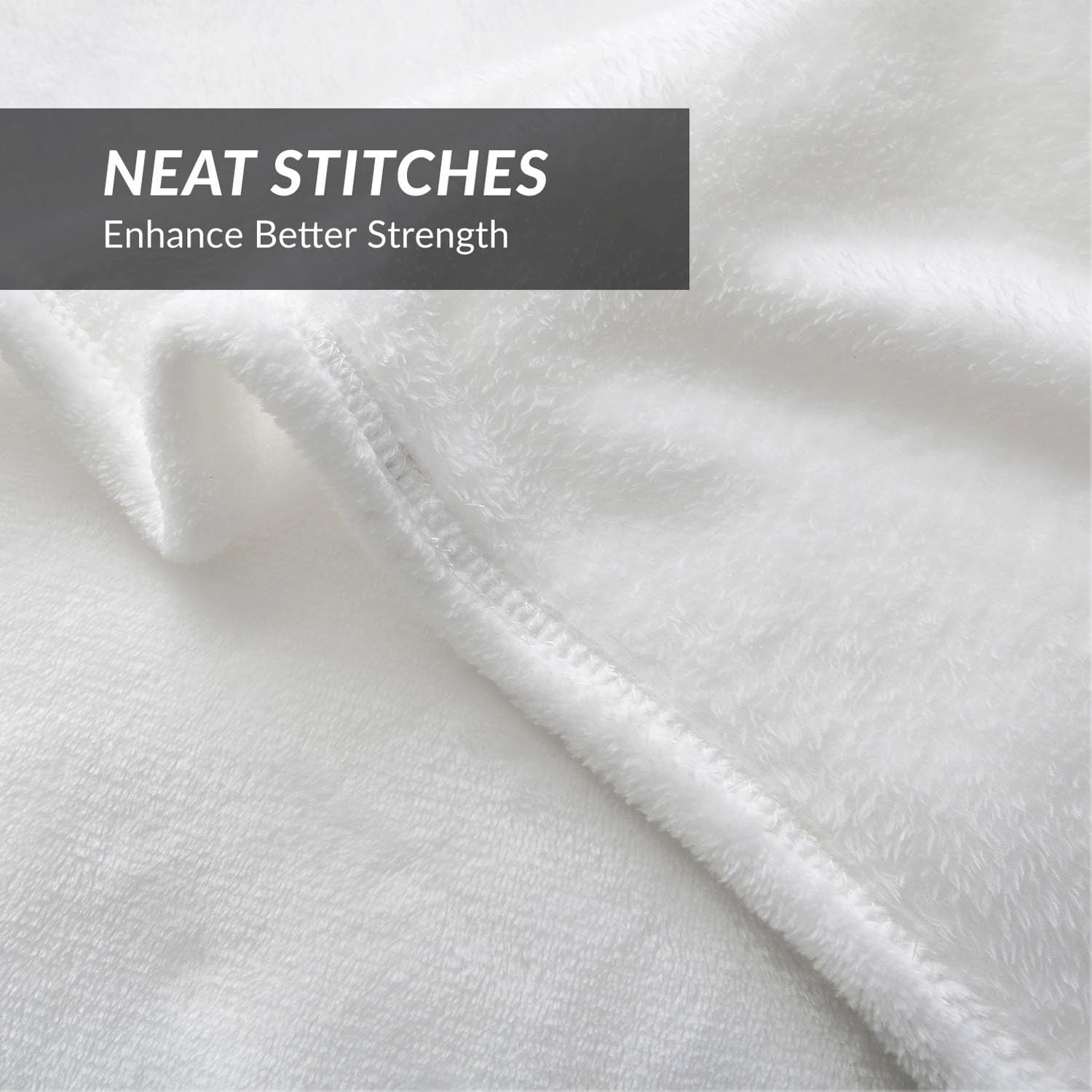 Bedsure Fleece Blanket Queen Size White Lightweight Super Soft Cozy Luxury Bed Blanket Microfiber: Home & Kitchen