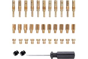 MWMNUN 33pcs Carburetor Main Jet Slow Pilot Jet Kit，（Including 11 slow pilot nozzles and 22 main nozzles） for PWK Keihin OKO CVK KOSO PE PWM， Replace #SCL-2018090002-ZH-T-01/02 SCL-2018090001/03-ZH-T-