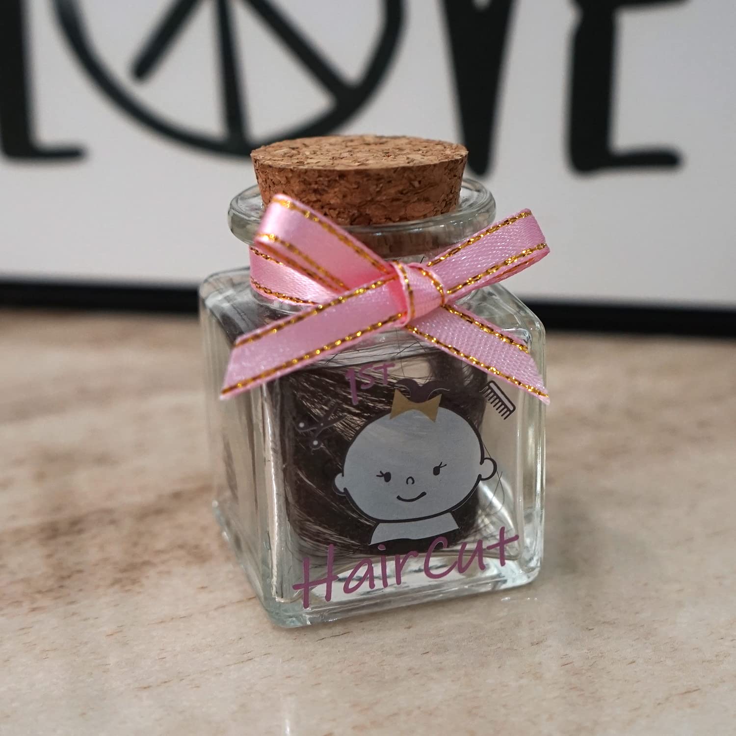 HAMUIERS First Haircut Keepsake Holder, First Curl Keepsake Box for Kids Baby Keepsake Box Baby Shower for Babies to Keep The Childhood Memory - Girl