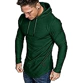 Lexiart Mens Fashion Athletic Hoodies Sport Sweatshirt Solid Color Fleece Pullover