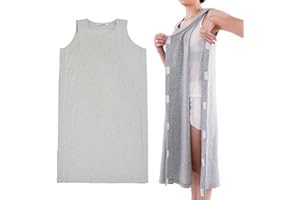 AUSTYLCO Post Shoulder Surgery Shirt,Breast Recovery Tank Tops Clothing Snap Open Sleeveless Shirt,Tearaway Shirt for Shoulder,Arthroscopic Surgery Recovery