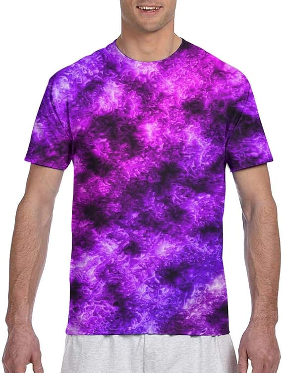 Mens T Shirts, Special Gradient Violet Abstract T Shirts
