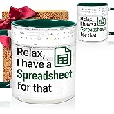 Funny Excel Mug Gift for Accountant - Relax, I Have A Spreadsheet for That mug, Unique Spreadsheet Accounting Birthday Graduation Christmas Mugs Gifts Idea for CPA CFO Coworkers Boss Finance Banker-45