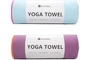 Eunzel Hot Yoga Towel Non-Slip Yoga Mat Towel Ultra-Absorbent Microfiber Towel for Hot Yoga, Pilates，Bikram and Workout 26.5"x 72"