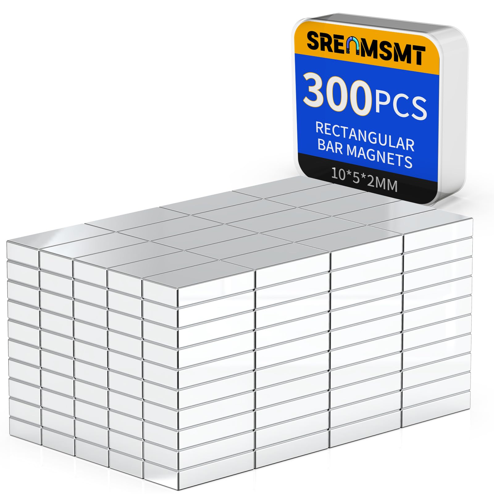 SRENMSMT Powerful Neodymium Bar Magnets, 300 Pack