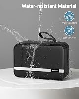 Maliton Hanging Toiletry Bag Waterproof Large Foldable Travel Wash Bag Black view 4