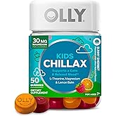 OLLY Kids Chillax, for a Calm and Relaxed Mood,* Magnesium - 50 Count | Kids Support, A blend of Magnesium, L-Theanine &amp; Lemon Balm Extract, Gluten Free, No Synthetic Colors, No Synthetic Flavors