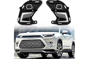 KeeForthewin Led DRL Daytime Running Lights fit for 2023 2024 2025 Toyota Grand Highlander Accessories Headlight Fog Lights with White LED DRL - Amber Sequential Turn Signal