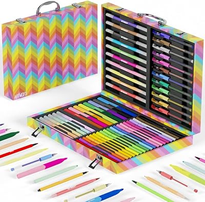 Artworx Girls Stationery Gift Set Colouring Felt Tip Fineliner Gel Pens