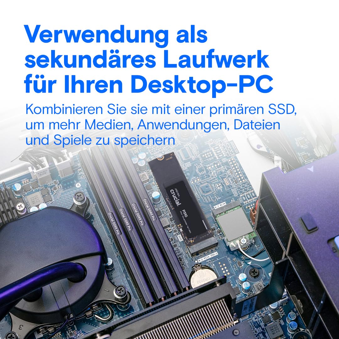 Crucial P310 SSD 4TB M.2 2280 PCIe Gen4 NVMe, bis 7.100 MB/s, für Laptop, Desktop PC & Handheld-Spielekonsolen, Interne Festplatte - CT4000P310SSD801 5