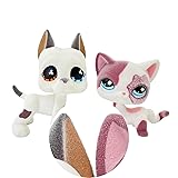 2pcs Custom-Made Flocked Animal Figure Fuzzy Collie