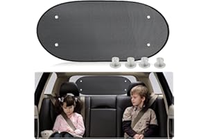 ZATOOTO Car Window Shade for Baby, Back Window Sun Shades with Strong Screw Nut Pull Suction Cup, Car Rear Window Sun Blocker Protect from Sun Heat and UV Rays for Pets, Kids
