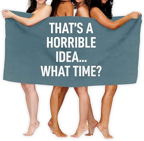 Amazon Co Jp それはひどいアイデアです バスタオルビーチタオルプールタオル大人柔らかい 旅行用 大判 吸水速乾 130 X 80cm ホーム キッチン