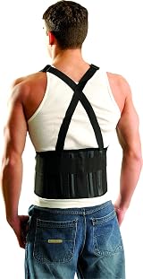 Occunomix Mustang Black Back Support with Suspenders - Workplace Safety view 2