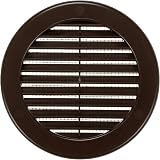 Vent Systems 4 Inch Round Vent Cover Pack of 2 Brown Plastic Grille view 6