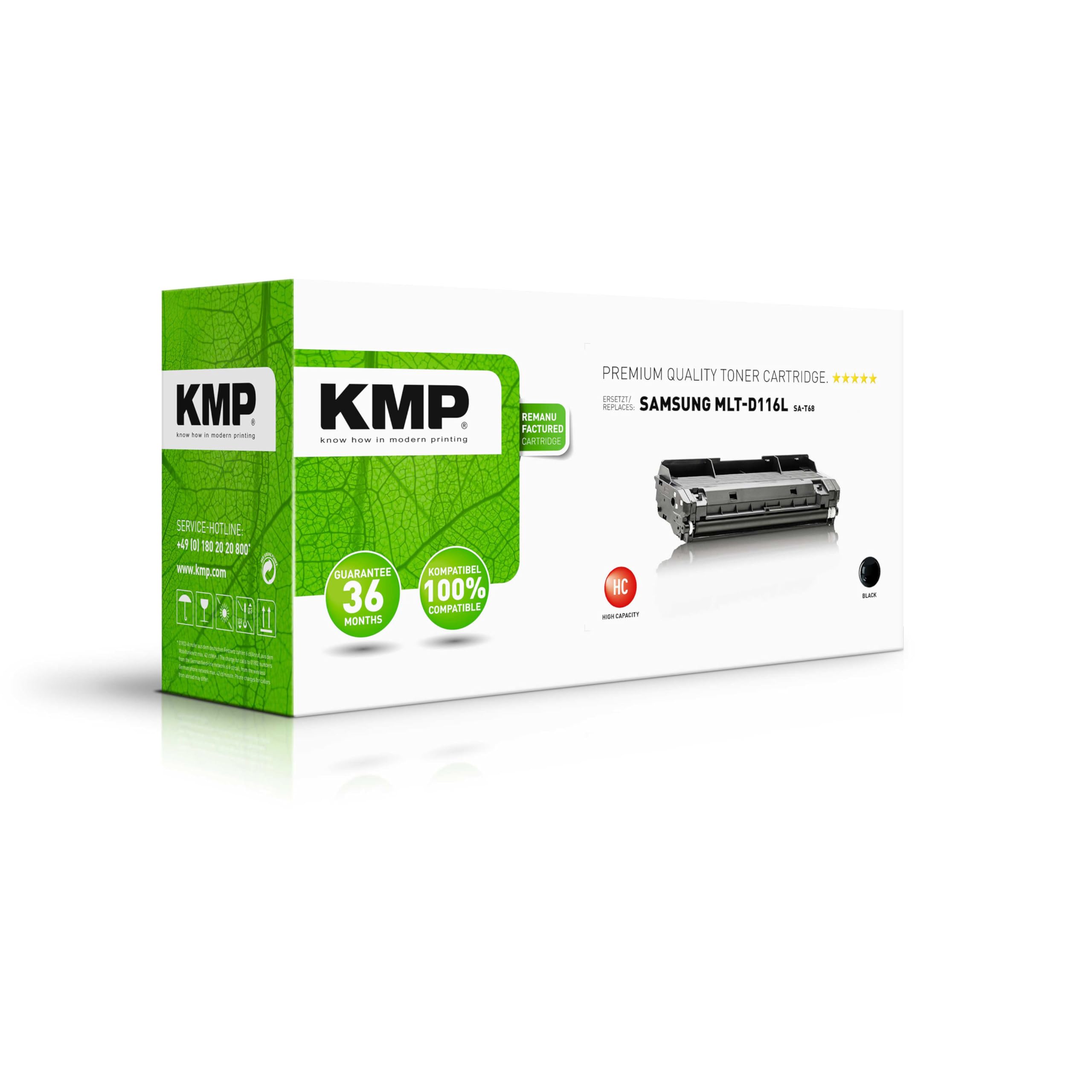 KMP SA-T68 Toner Replaces Samsung MLT-D116L, Black