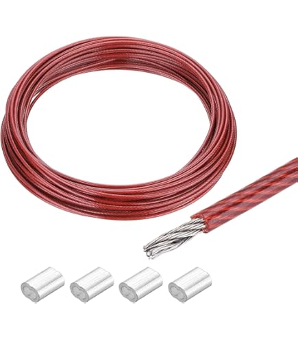 Pambina ImpEx Orange Vinyl Coated Galvanized, 7x19 Steel