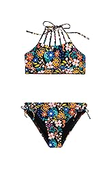 Hobie Girls' High Neck Halter Top and Side Tie