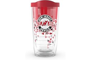 Tervis NHL New Jersey Devils - Shatter Made in USA Double Walled Insulated Tumbler Travel Cup Keeps Drinks Cold & Hot, 16oz, Classic