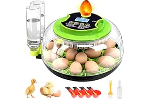 APODESS 18 Egg Incubators for Hatching Eggs, Egg Incubator with Temperature Control, Humidity Display, Auto Egg Turner, Egg C