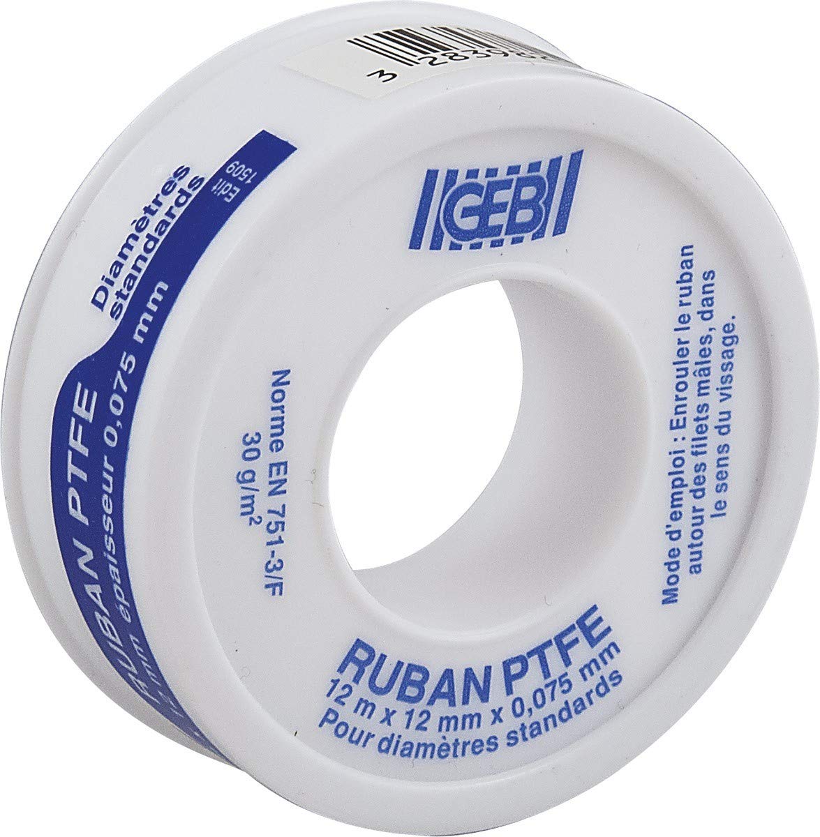 GEB 21448 PTFE Sealing Tape 12 mm x 12 m x 75 m Bulk Colourless 12 m