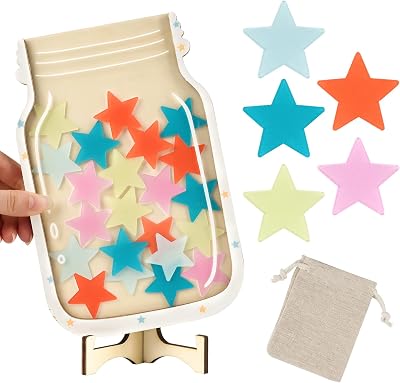 Svalor Reward Jar with Star Tokens for Kids Good Behavior Home School Classroom