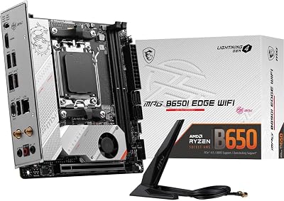 MSI MPG B650I Edge WiFi AM5 Mini-ITX DDR5 PCIe 4.0 Wi-Fi 6E Motherboard