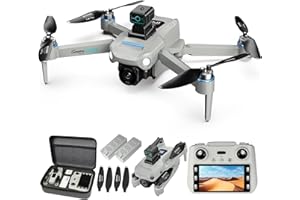 CANKETEC Drone with Camera for Adults 4K, Upgraded 4.5inch LCD RC Screen, GPS 2-Axis Gimbal Quadcopter Brushless Motor, Auto Return, Follow Me, Waypoint Fly, Optical Flow, Visual Tracking,60 Mins Flight, Foldable 5G Transmission FPV Quadcopter for Beginners