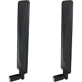 Proxicast 4G/LTE 5 dBi Omni-Directional Flat Swivel SMA Terminal Antenna | 698-2700 MHz Coverage - 90 Degree Articulated Joint - for Cradlepoint, Digi, Pepwave, Sierra and Others - ANT-120-007-2PK