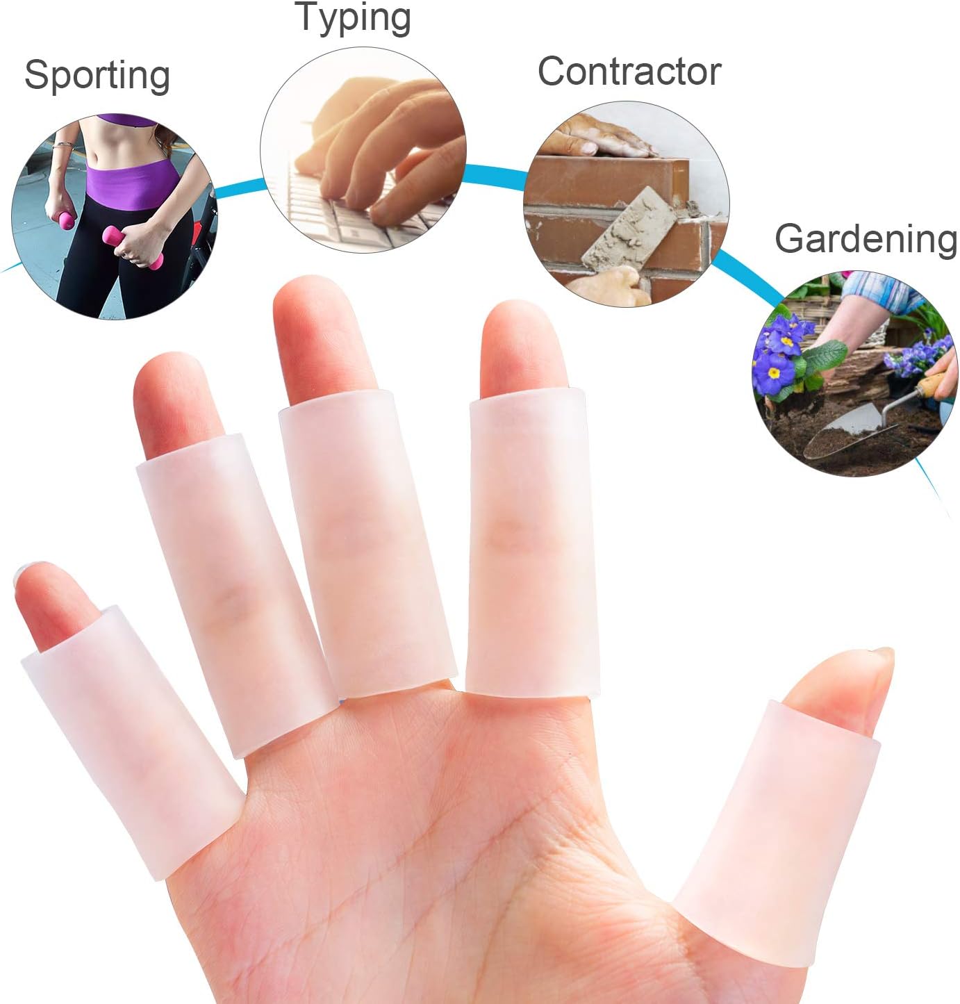 Amazon Sumifun 指サック 10個 指カバー 静電気防止 怪我した指を保護 透明 Sumifun 指用