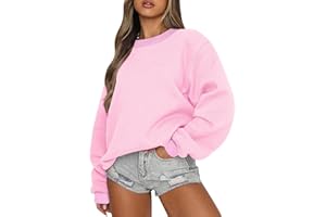 slqdgmryz Crewneck Sweatshirts Women Fall Oversized Sweatshirt Preppy Loose Fit Cute Hoodies Y2K Comfy Fleece Pullover