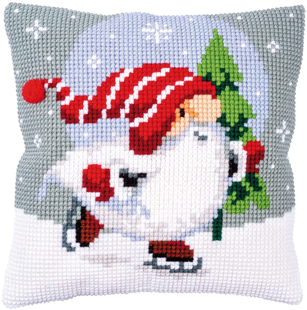 Vervaco Christmas Gnome Cross Stitch Cushion Kit