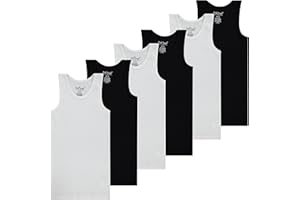 Pink Angel 6-Pack Girls Tank Tops - Undershirts, Trendy Ribbed Sleeveless Summer Shirts - Kids Tank Tops