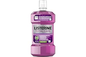 Listerine Total Care Anticavity Fluoride Mouthwash, 6 Benefits in 1 Oral Rinse Helps Kill 99.9% of Bad Breath Germs, Prevents Cavities, Strengthens Enamel, ADA-Accepted, Fresh Mint, 250 mL