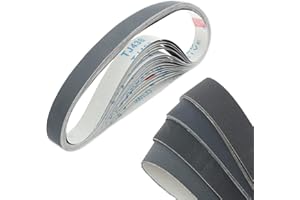 LYDODOKA 1 x 30 Inch Sanding Belts, 20Pcs (400, 600, 800, 1000 Grit) Silicon Carbide Belt Sander, Abrasion Resistant Grinding