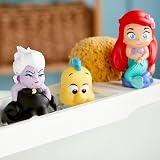 Disney Store Ariel Bath Toy Set 5 Pieces Ursula Scuttle Sebastian Bucket Lid view 3