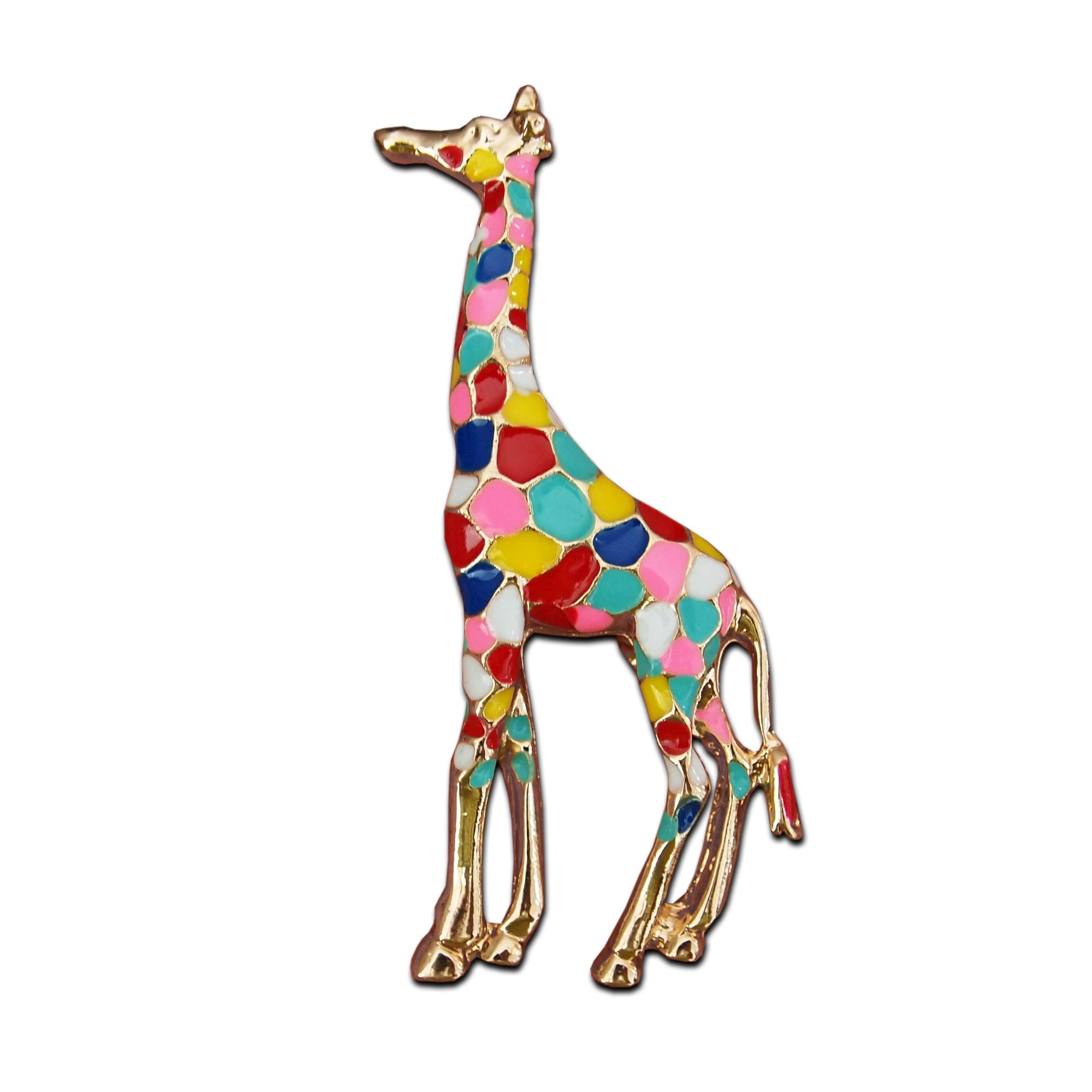 Seraphis Happy Giraffe Brooch Cute Animal Pin Brooches for Women Enamel