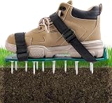 URAQT Lawn Aerator Shoes 26 Nail Spikes Adjustable Straps One Size Fits All view 9